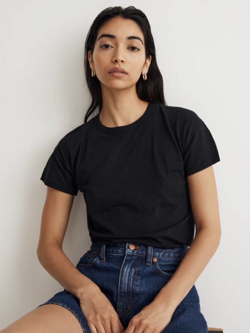 Madewell Whisper Cotton Rib-Crewneck Tee